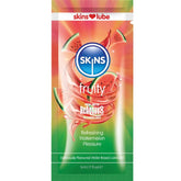 SKINS - LUBRIFICANTE À BASE DE ÁGUA COM SABOR DE MELANCIA - DOSE ÚNICA DE 5 M