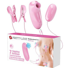 PRETTY LOVE - IMONIE KIT MULTIFUNCIONAL 3 EM 1 COM VENTOSA, MAMILOS E CLITÓRI