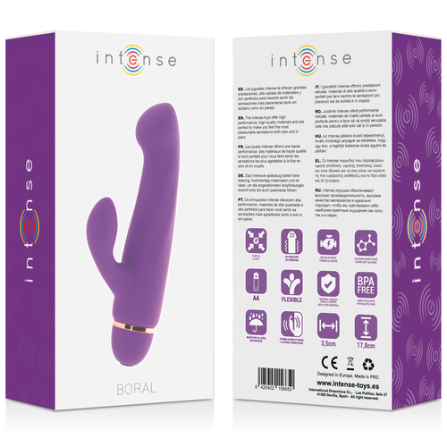 INTENSE - LALI MULTIFUNCIONAL VIBRADOR DE PONTO G COM BATIDA, IMPULSÃO E VIBRAÇÃO ROXO