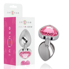 INTENSE - PLUG ANAL DE ALUMÍNIO METAL CORAO ROSA TAMANHO M