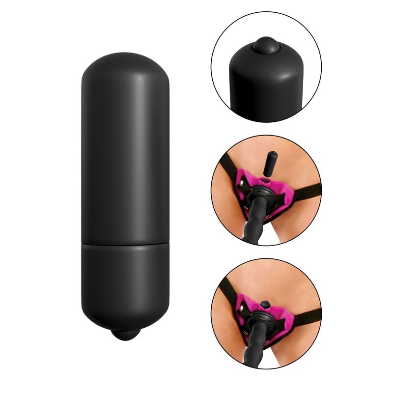 FETISH FANTASY SERIES - CONJUNTO DE STRAP-ON VIBRANTE ROXO